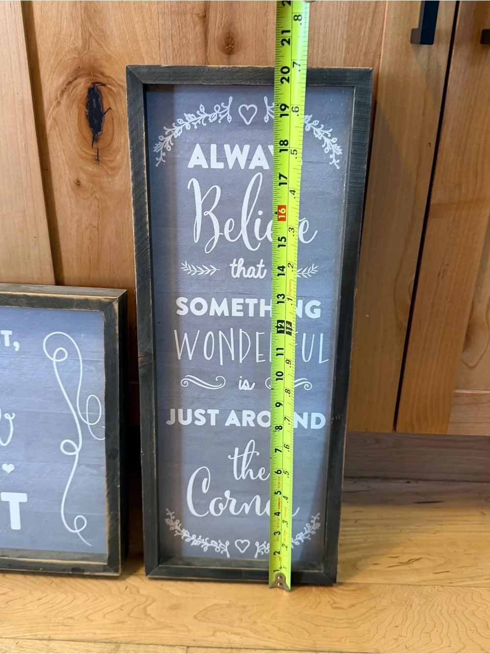 2 Gray Inspirational Wall Signs